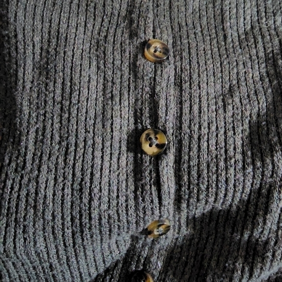 Nobo Green Button Up Short Sleeve Ribbed Top Lettuce Sleeves Y2K Juniors XXL EUC - Picture 3 of 5